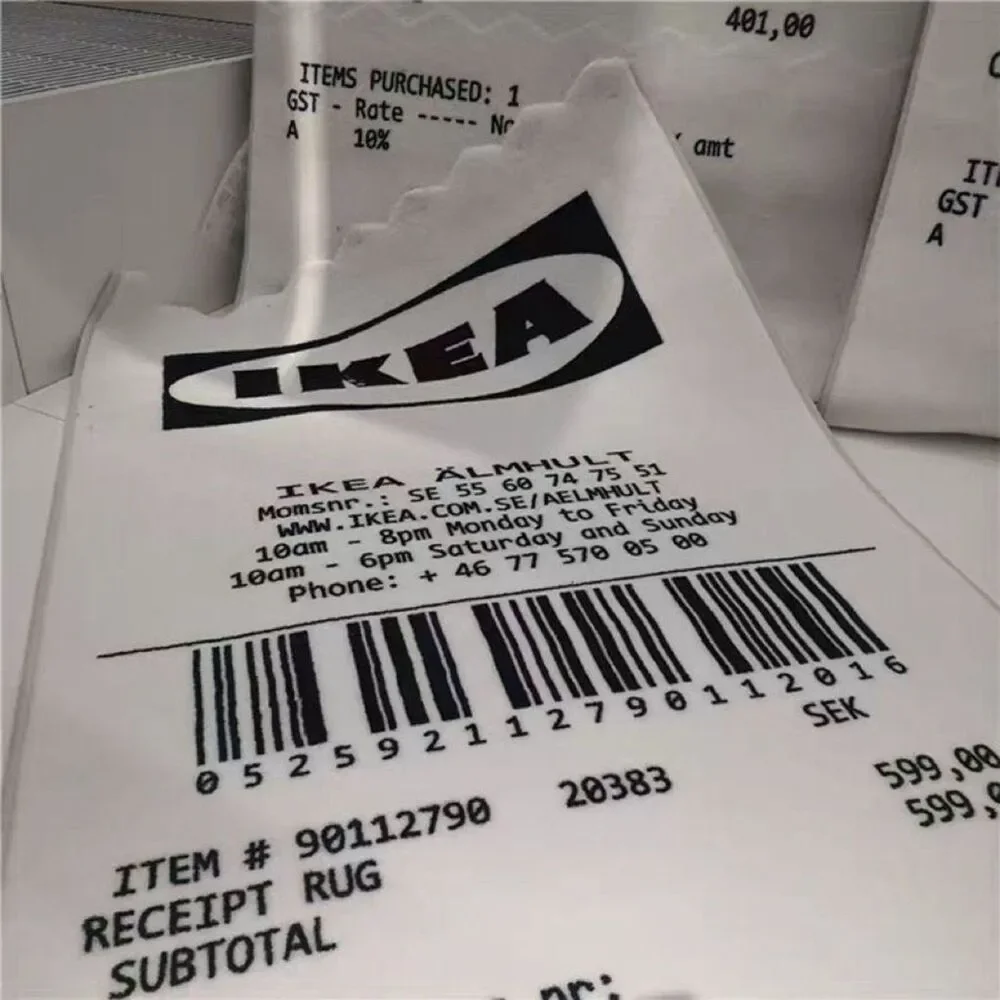 IKEA Reciept Rug White